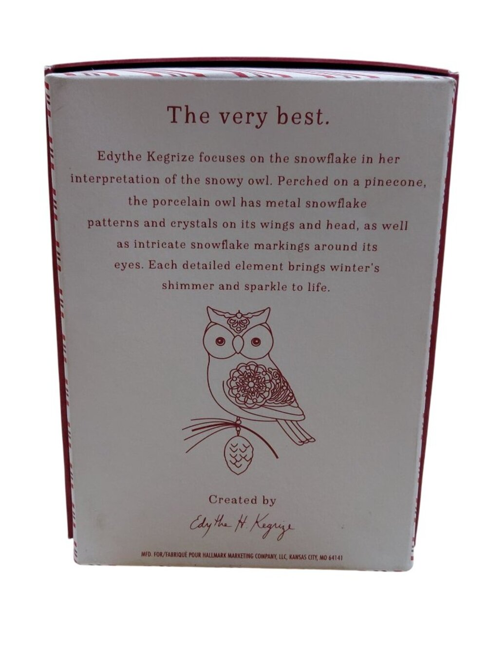 Hallmark Keepsake Winter White Owl Limited Edition Ornament NOB - Picture 6 of 6